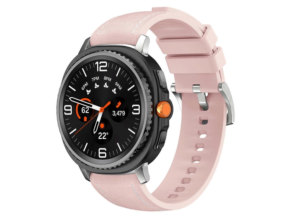 Pulseira Híbrida De Silicone E Couro Para Samsung Galaxy Watch8 / Watch8 Classic