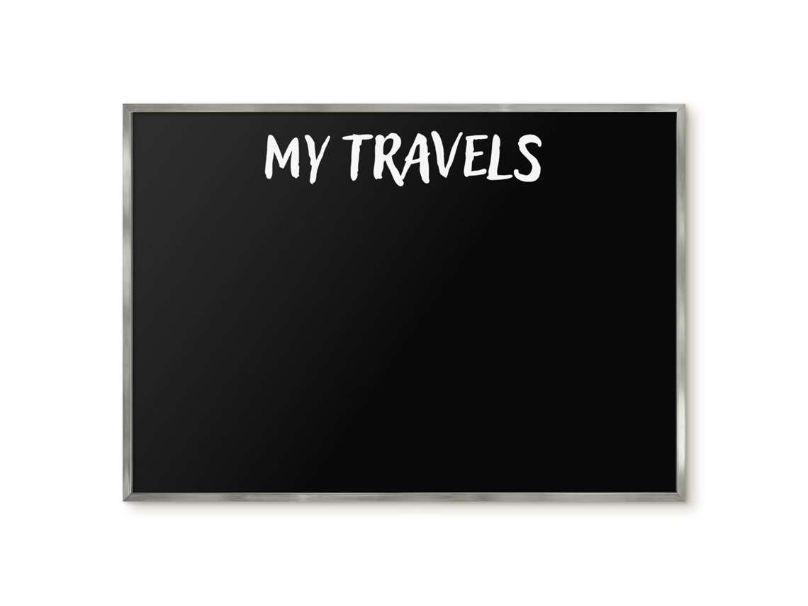 Magnetic Glass Board My Travels For The Hall Espelharte (100x70 Cm)