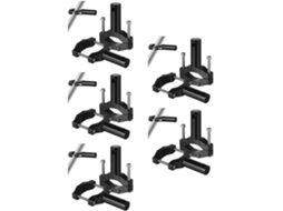 Conjunto de 5 suportes de laço com absorção de impacto para luzes de tomada.