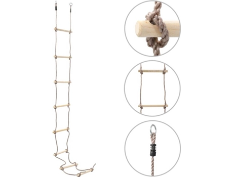 Escada de Corda Infantil  Madeira (290 cm)