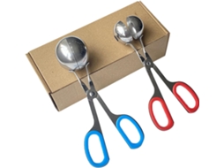 Conjunto De 2 Moldes Práticos Para Almôndegas Com Cabo Metálico Redondo Removível Para Bolinhos De Arroz.