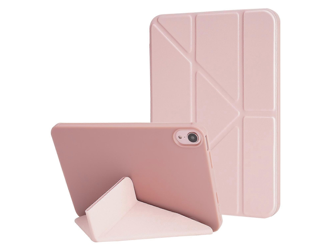 Capa Para Ipad Air 11 Em Couro Pu Silicone Com Suporte Origami Multicolorido Ouro Rosa Tuotuo (2024)