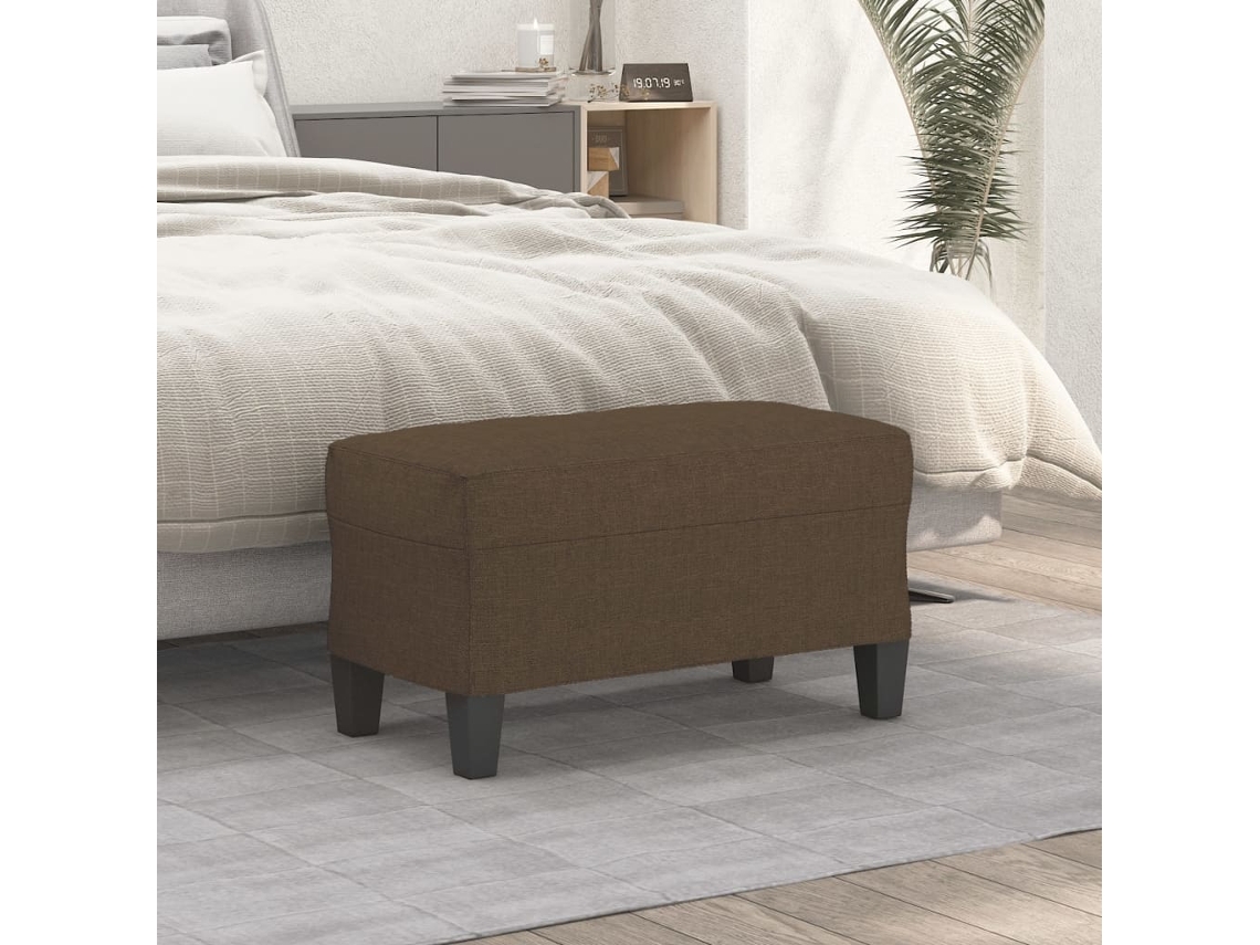 Vidaxl Banco 70x35x41 Cm Tecido Castanho