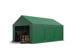 Tanque de armazenamento impermeável para tenda de 4x6 m, PVC 750N, base reforçada, verde escuro, com porta para ferramentas