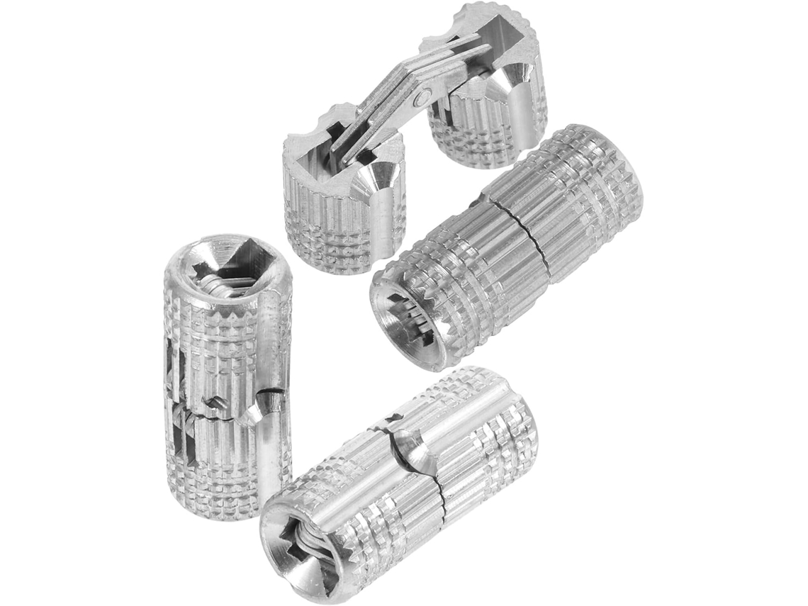 Conjunto De 4 Dobradiças Latão Ocultas 8mm Para Portas Armários, Dobradiças Cilíndricas Invisíveis Para Cozinha