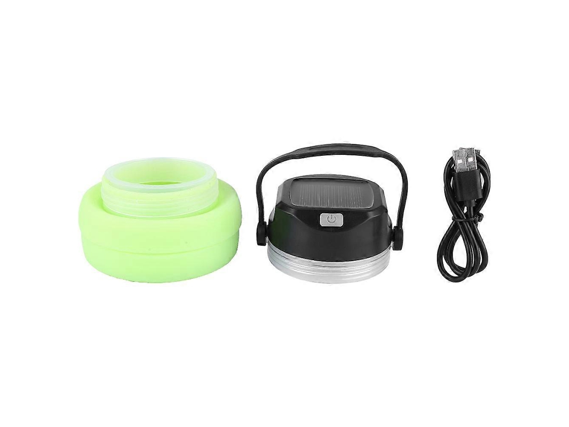 Luz De Acampamento Suspensa Multifuncional Com Carregamento Usb Solar Para Garrafa De Água Olysi Shop (verde)