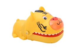 Mali jogo de Morder Dedos Infantil Brinquedo de Tigre de Desenho Animado Amarelo para Festa