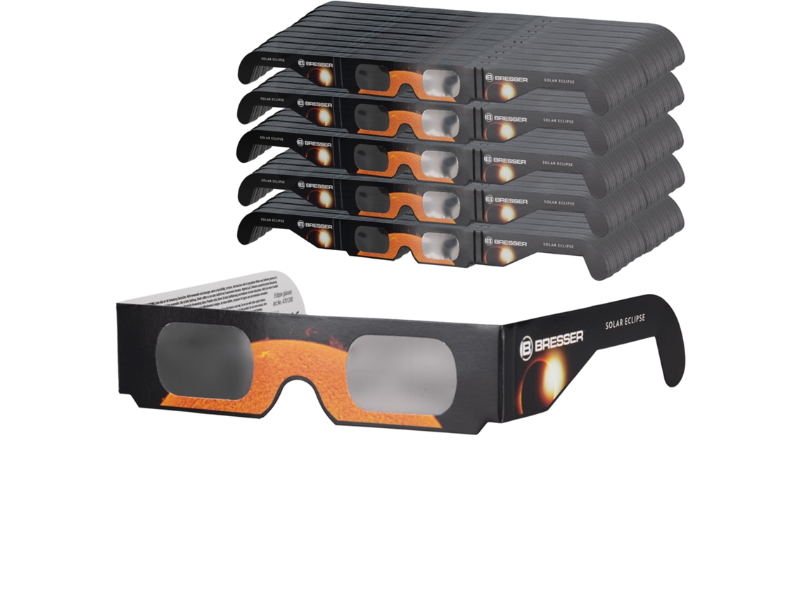 Óculos para Eclipse Solar Observação Solar Certificado Iso BRESSER (5000 Uni)