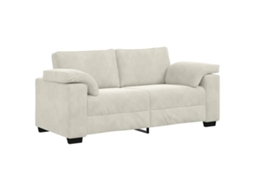 Sofá Loveseat Vidaxl Creme Veludo