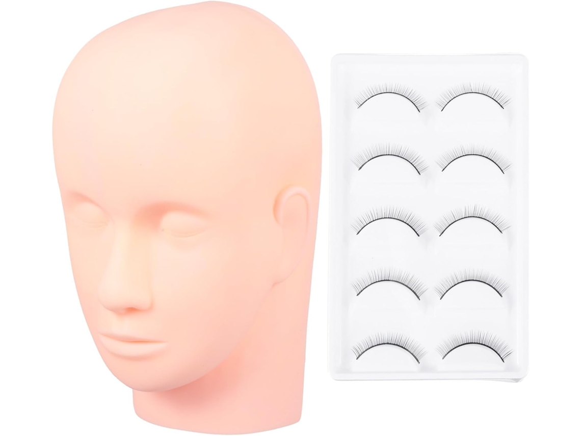 Cabeça Bege Manequim Profissional Para Extensões de Silicone.