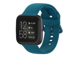 Lurelia Pulseira De Silicone Com Fivela Colorida 23 Mm, Compatível Fitbit Versa 2// Lite/ Blaze Verde Escuro