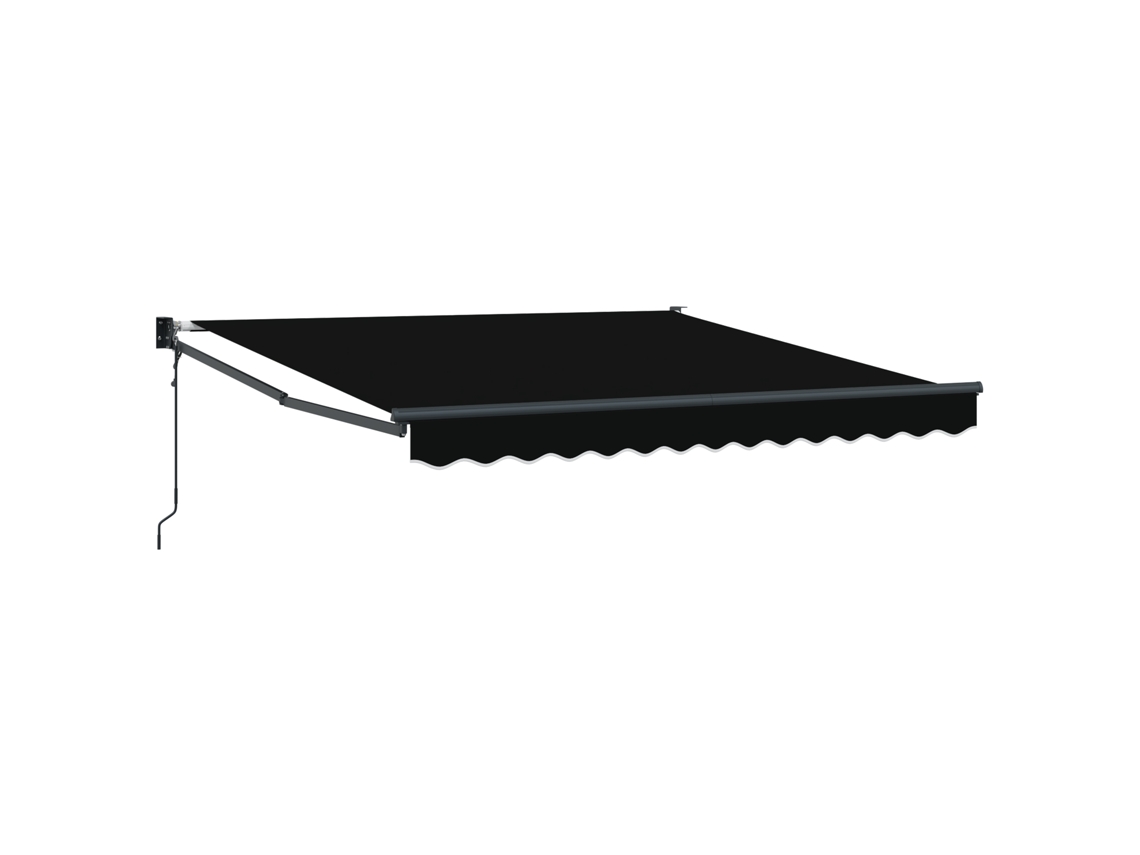 Conjunto 1 Toldo Retrátil Vidaxl Preto Poliéster (300 X 250 X 165 Cm)