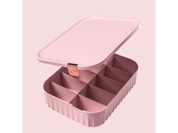 Organizador de gaveteiro para meias e roupa íntima com 10 compartimentos divisórias pink S/MARCA
