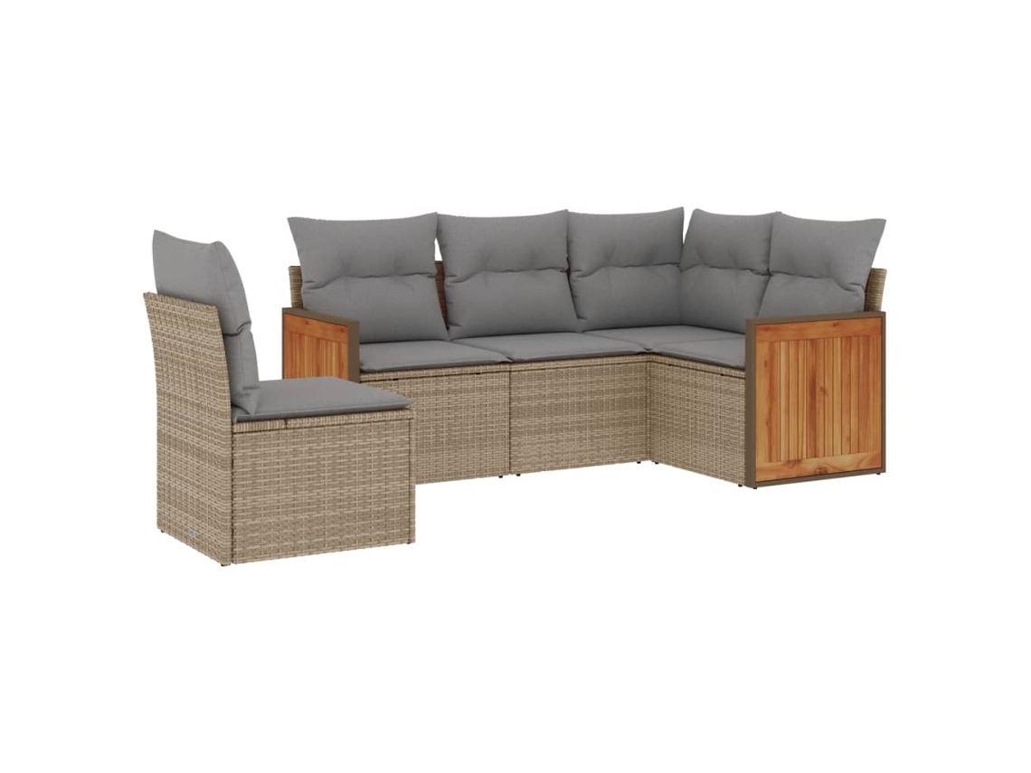 Garden Sofa Set, Garden Sofa Sets Vidaxl Bege Rattan / Vime (n/a)