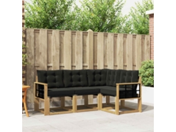 Vidaxl Conjunto De Sofás Para Exterior 4 Unid. Branco E Preto