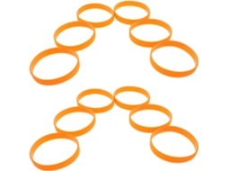 Didiseaon 48 pulseiras de silicone vazias, lisas, laranja, para eventos, festivais e uso feminino.