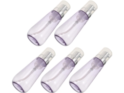 Conjunto de 5 Dispensadores de Bomba Recarregáveis de Plástico Transparente de 100ml