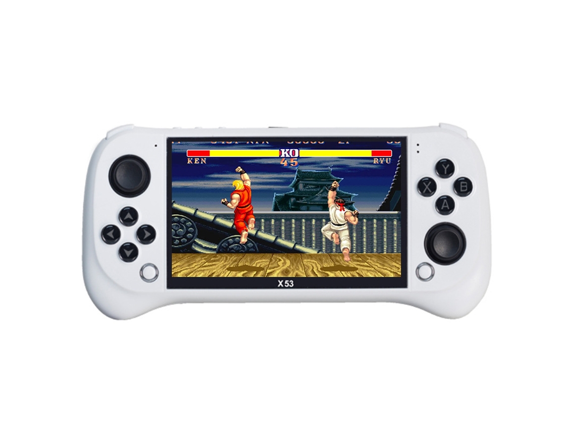 Console Portátil X53 Tela 5.5 Polegadas Hd Manípulo Psp 8gb Ram (branco)