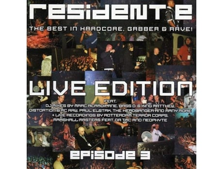 Cd Resident E - The Best In Hardcore Gabber Rave! - Live Edition - Episode 3 Edel, Acardipane Records