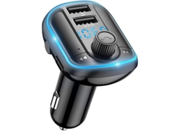 Transmissor Fm Bluetooth Yizhood T829s Qc3.0 Led Backlit Preto