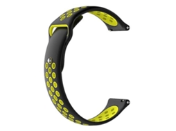Lurelia Pulseira De Substituição, Compatível Com Relógio Garmin Fenix Chronos, Duas Cores, Preta E Amarela, Acabamento Moderno