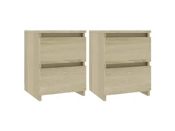 Conjunto 2 Mesa de cabeceira VIDAXL Marrom Madeira processada (30x30x40 cm)
