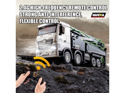 Amarelohuina Toys 1381 Rtr 1/18 2.4g 11ch Caminhão Bomba Concreto Liga Metálica Spray Água Luz Led Som Engenharia Brinquedo MDUG