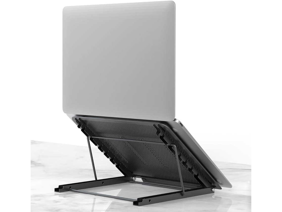 Lurelia Suporte Vertical Para Portátil Ajustável, Dobrável, Ergonómico, Antiderrapante, Com Ventilação, Em Metal, Para 10 A 15,6 Polegadas