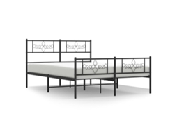 Bed Frame, Bed Frames Vidaxl Preto Aço (120 X 200 Cm)