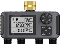 Controlador De Irrigação Automático Inteligente Com 4 Válvulas,