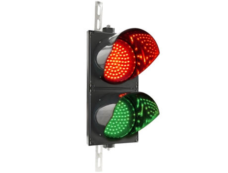 Semáforo para Interior e Exterior Ip65 Preto 2 X 200Mm 220V Com Luzes Led Verde e Vermelho PRIMEMATIK