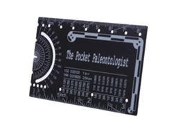 Escala Métrica De Graduação Compacta Em Metal Preto Para Dispositivos De Engenharia.
