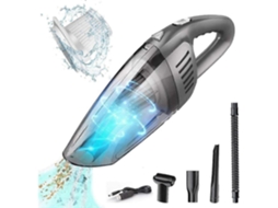 Lurelia Aspirador Portátil Sem Fios Para Carro, 7000 Pa, 120 W, 2200 Mah, Usb, Seco/húmido, Cinza
