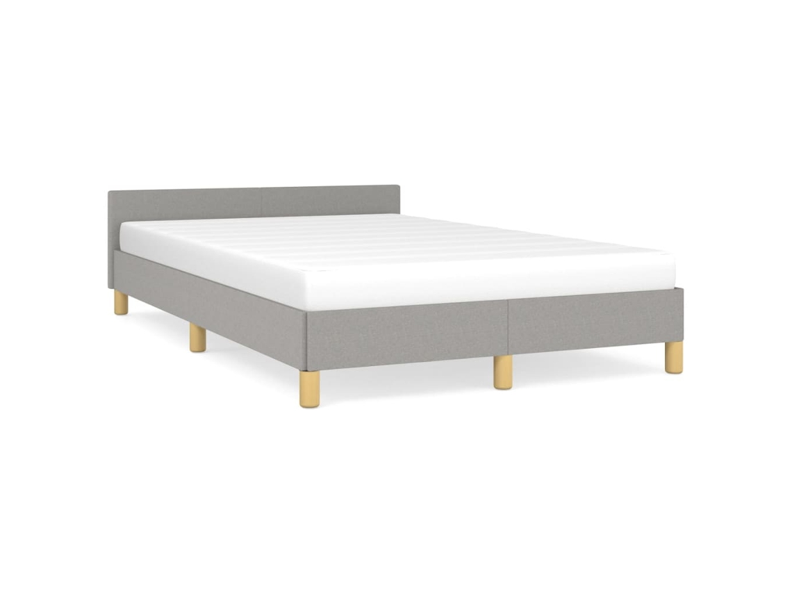 Bed Frame, Bed Frames Vidaxl Cinzeto Tecido (120 X 190 Cm)