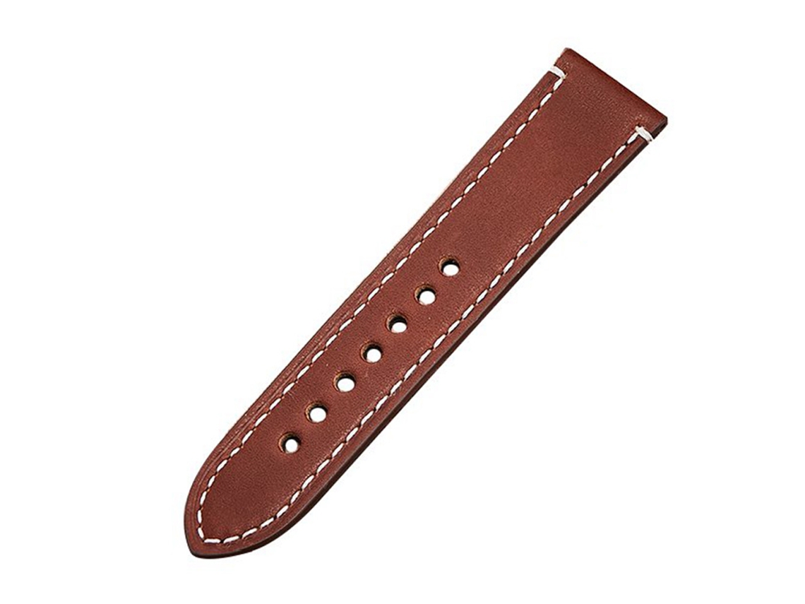 Pulseira de relógio vintage em couro genuíno de 20 mm (marrom)