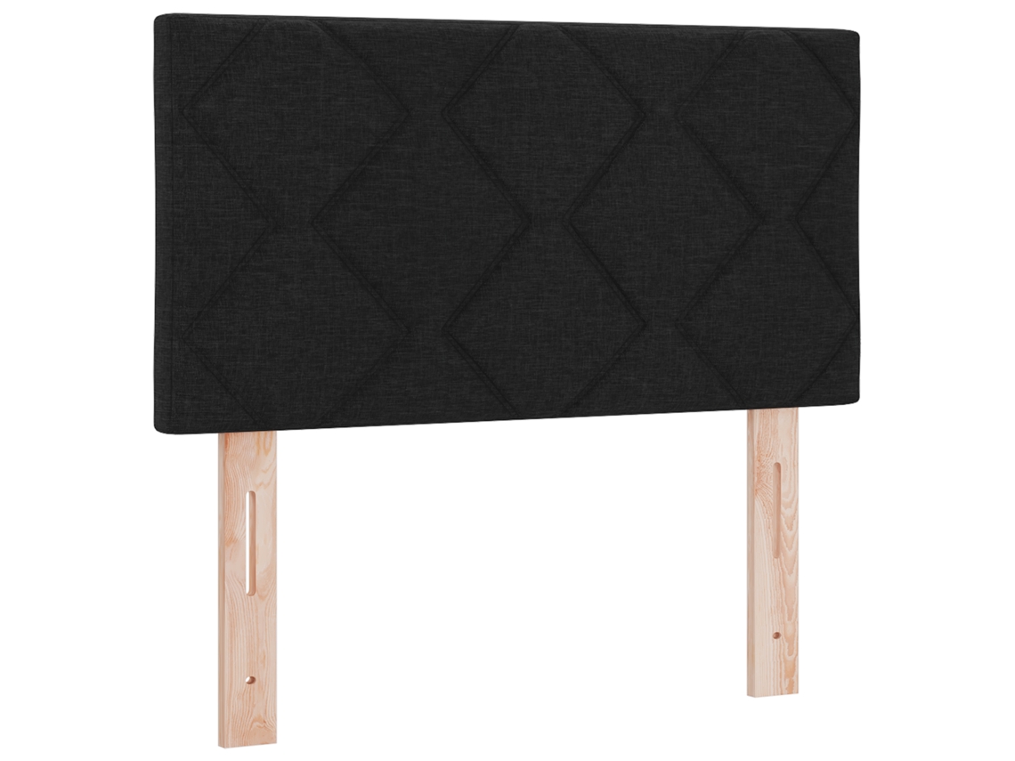 Conjunto 1 Cabeceira Estofada Vidaxl Preto Tecido (80 Cm)