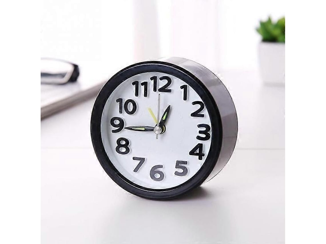 Creative Minimalist Mute Alarm Clockround Black