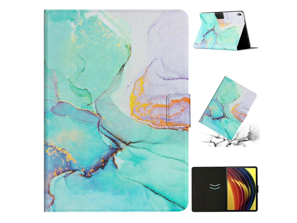 Capa De Couro Inteligente Com Padrão De Mármore Para Tablet Lenovo Tab P11