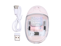 Mouse Transparente Para Escritório Bluetooth Sem Fio 2.4g Rosa
