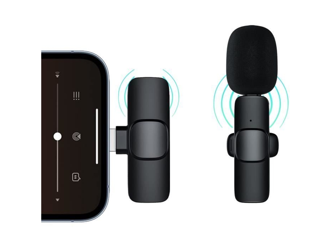 Microfone de lapela sem fio com conector iOS para iPhone e iPad. Gravação de vídeos e entrevistas. E A35