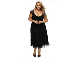 Vestido De Festa De Coquetel Sexy Tamanho Xl Preto Com Renda E Cílios Drapeados, Nas Cores Preto E Vermelho. Hengjian