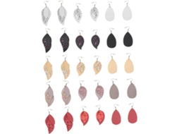 De 5 Pares De Brincos Pendentes Em Couro Em Formato De Gota Para Mulheres E Meninas.