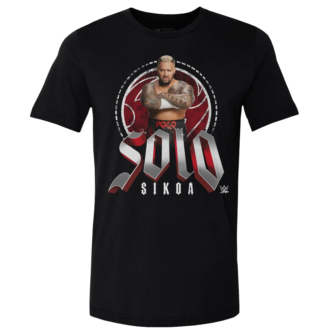 T-shirt Rockinstone Wwe Fans Black Solo Sikoa Tribal T-shirt Unisex Adults-m