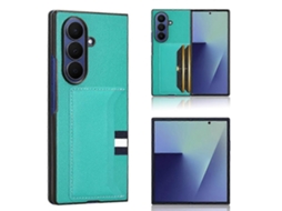Capa Traseira Para Celular Com Compartimentos Para Cartões E Textura De Lichia