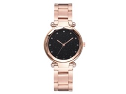 Relógio de Pulso Feminino Fashion Liga Quartzo Estilo Simples Ouro Rosa para Universitárias e White collar