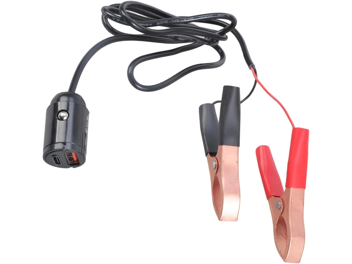 Adaptador De Bateria 12v Para 5v Com Clipe Dispositivos Móveis, Fonte