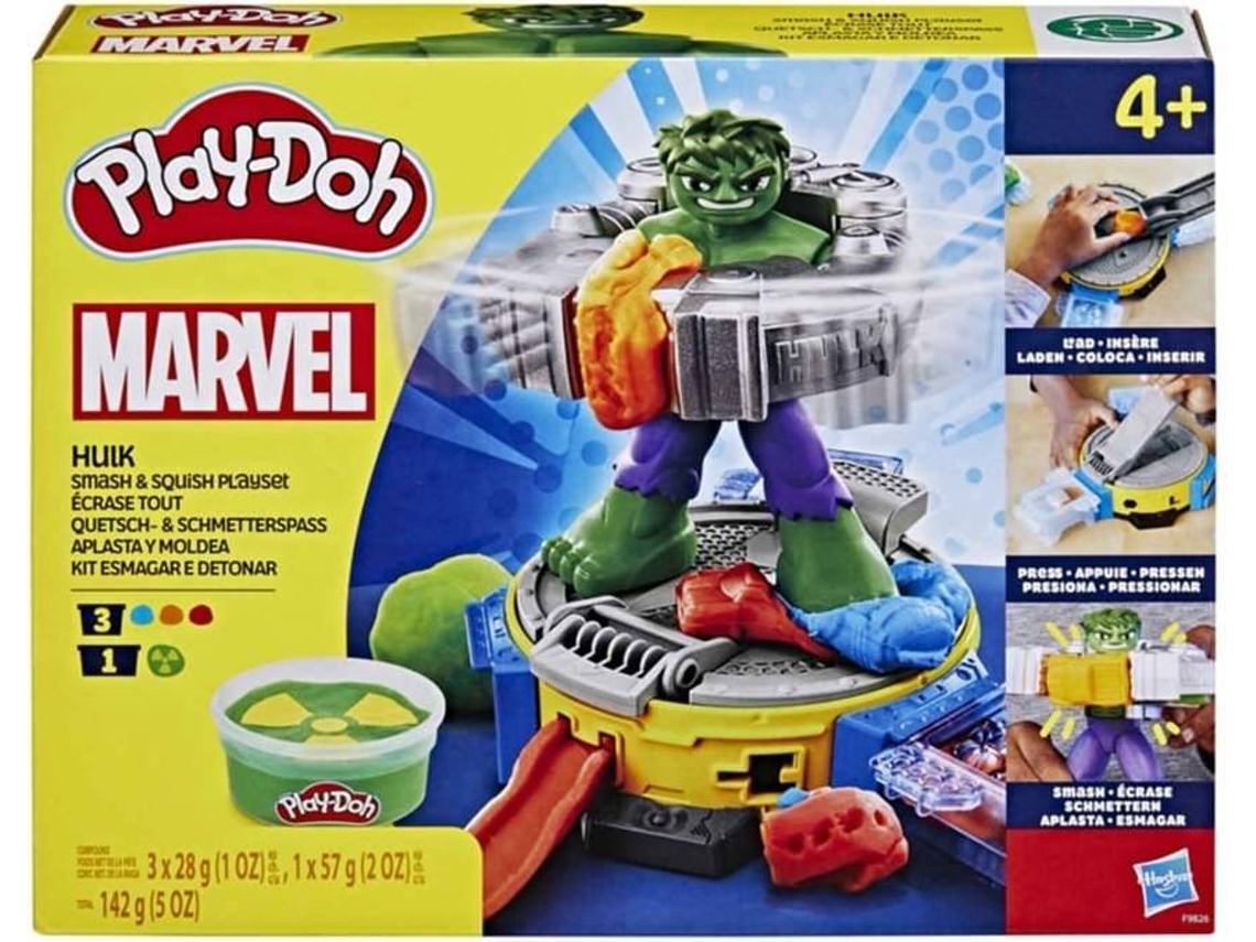 Plasticina PLAY-DOH Marvel Hulk Smash and Squish (Idade Mínima: 4 anos)