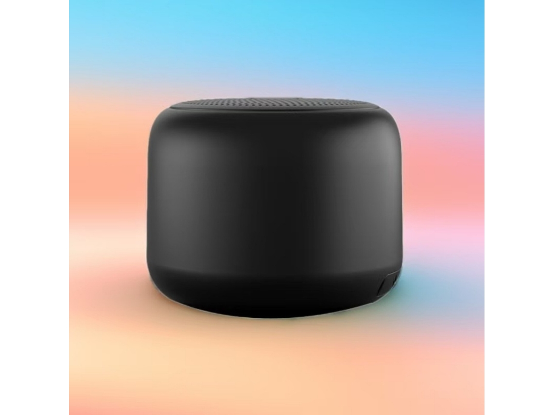 Altifalante Bluetooth Sem Fios Portátil Impermeável Design Macaron Degradado Para Casa Cor Preto