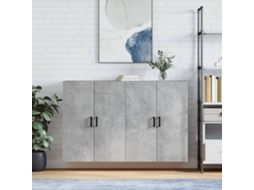 Vidaxl Armários De Parede 2 Pcs 69,5x34x90 Cm Cinzento Cimento