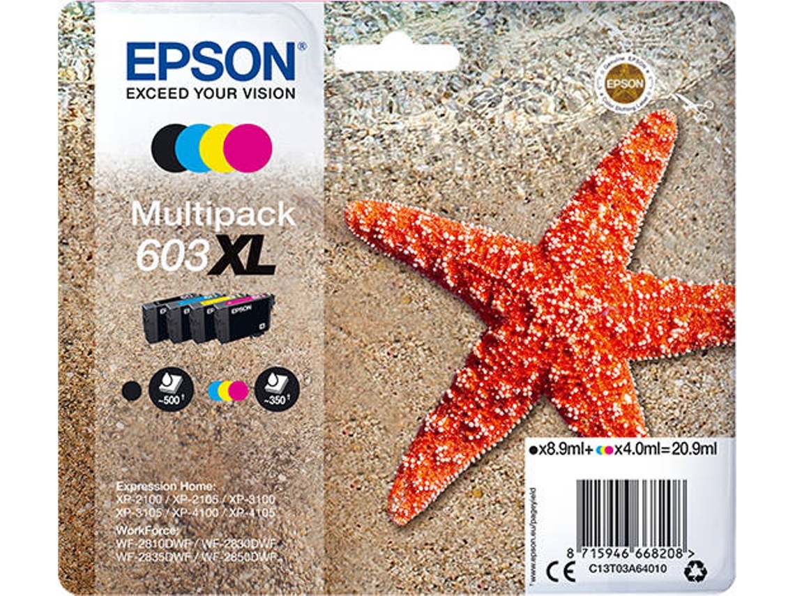Pack Tinteiros EPSON 603XL Preto e Cores (Outlet Caixa Aberta )